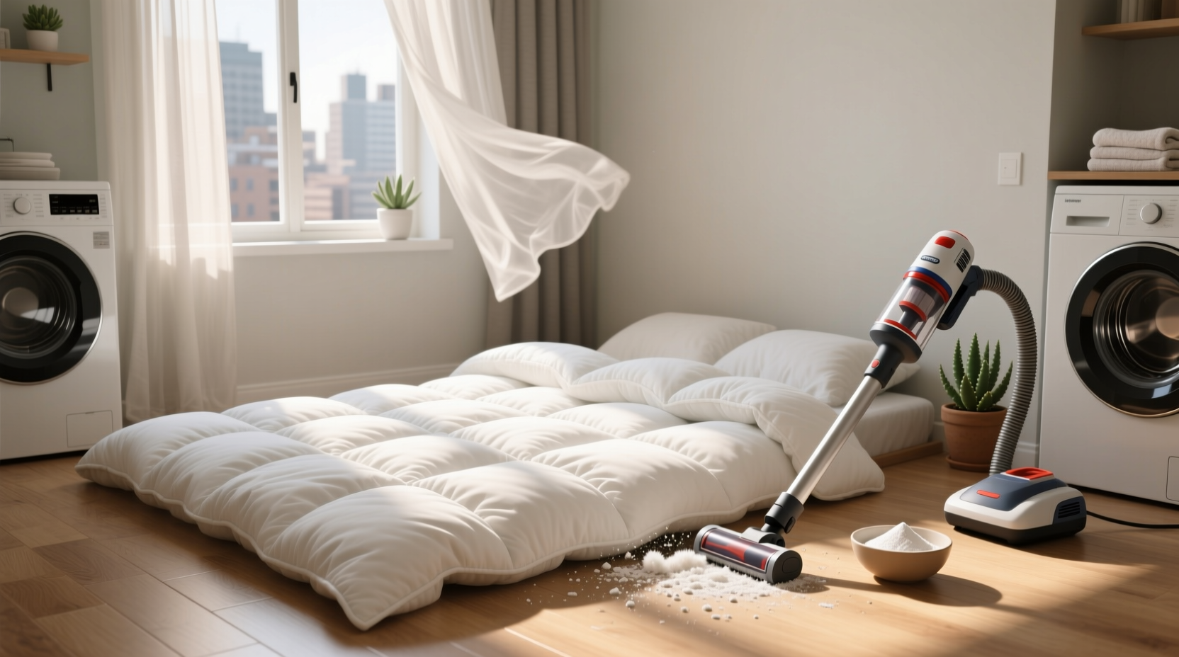 how to deep clean a down comforter at home