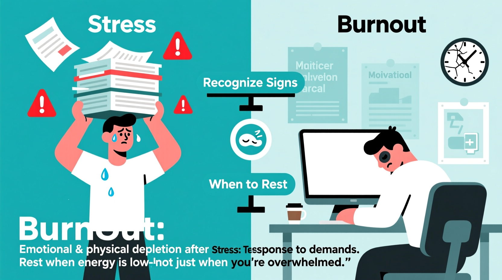 burnout vs stress how to tell the difference and when to rest