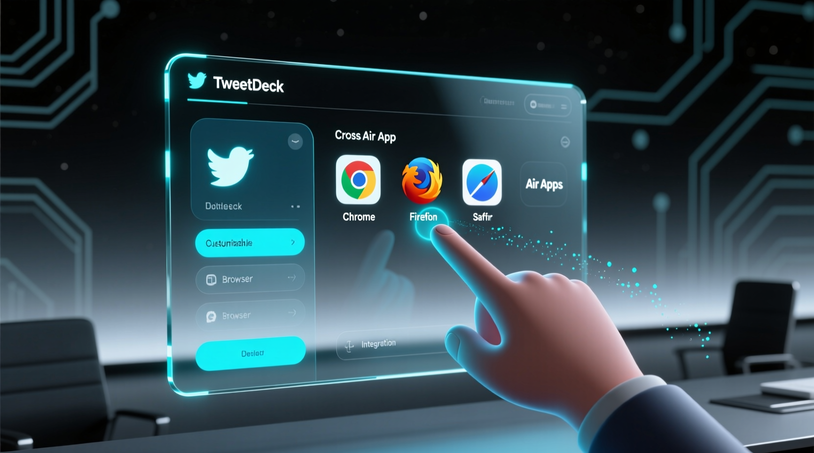 make tweetdeck and other air apps use your chosen brows