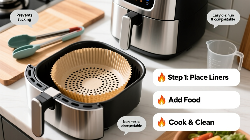 Buy Perforated Parchment Paper Air Fryer Liners