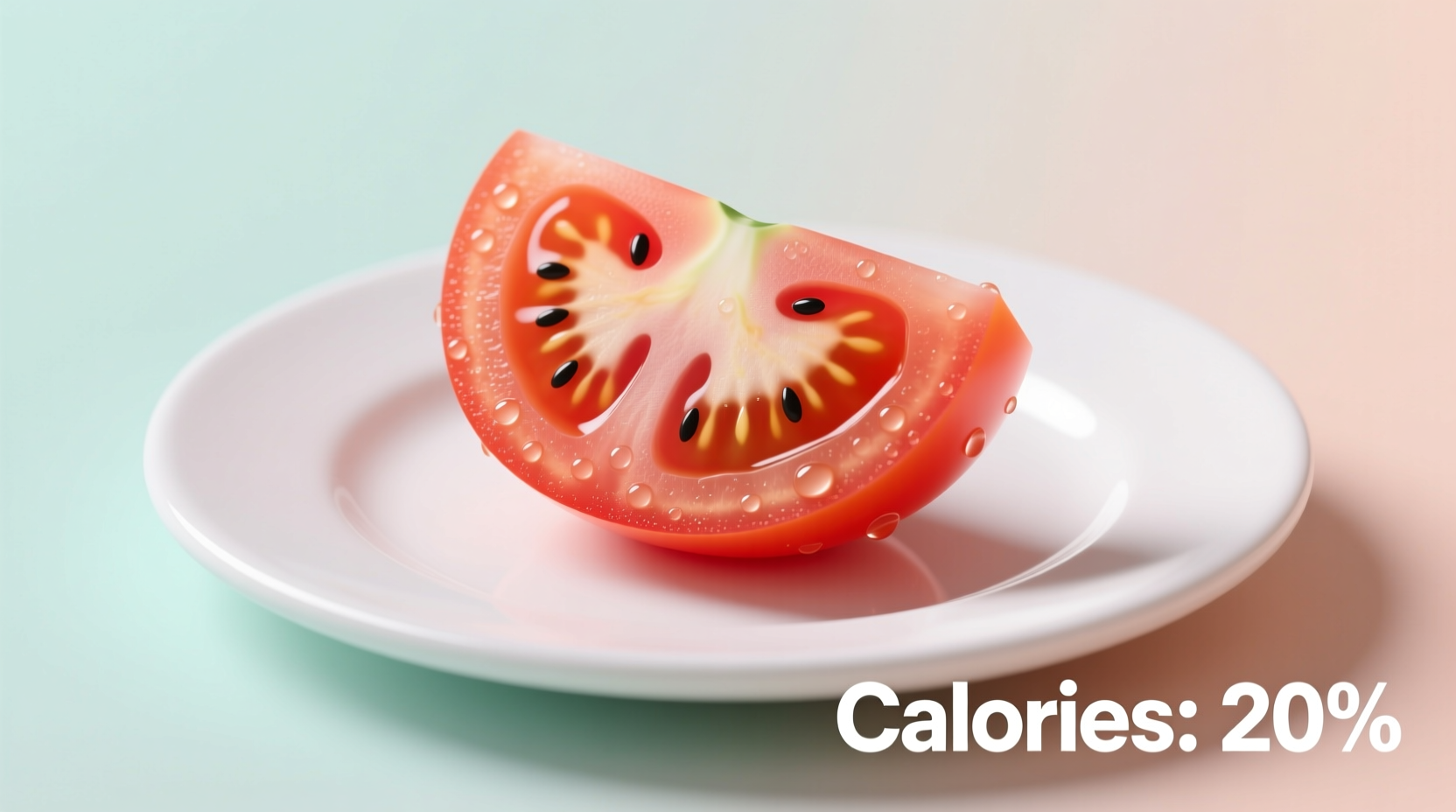 calories in a single slice of tomato
