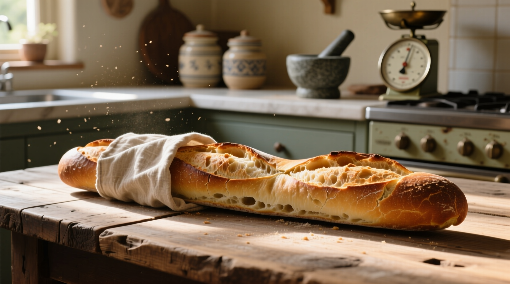 Kitchen Hacks Tips: Keep Baguettes Crusty 48 Hours