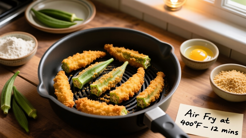 Crispy Breaded Okra in Air Fryer (No Soggy Bits!)