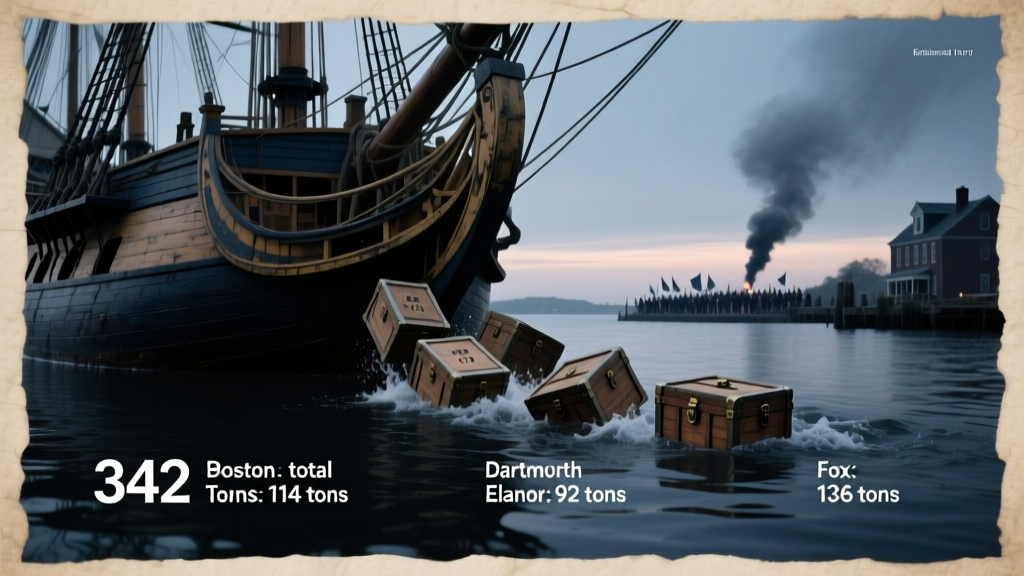 Boston Tea Party Tea Amount: 342 Chests, 45+ Tons