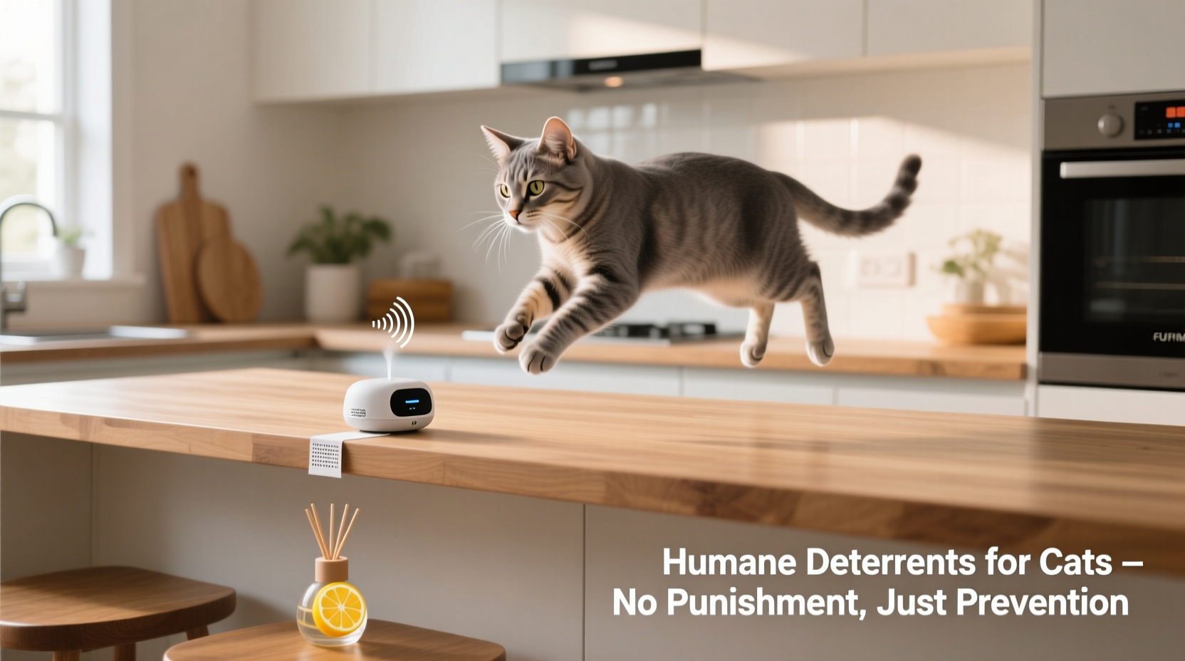 how to stop your cat from jumping on kitchen counters humane deterrents