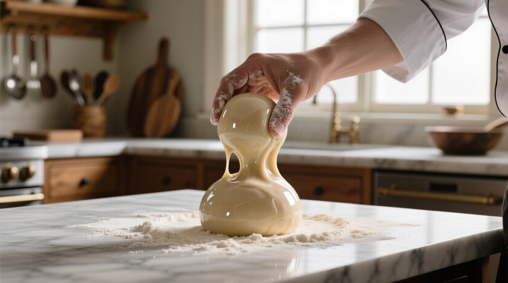 keep super sticky dough from binding to your hands with
