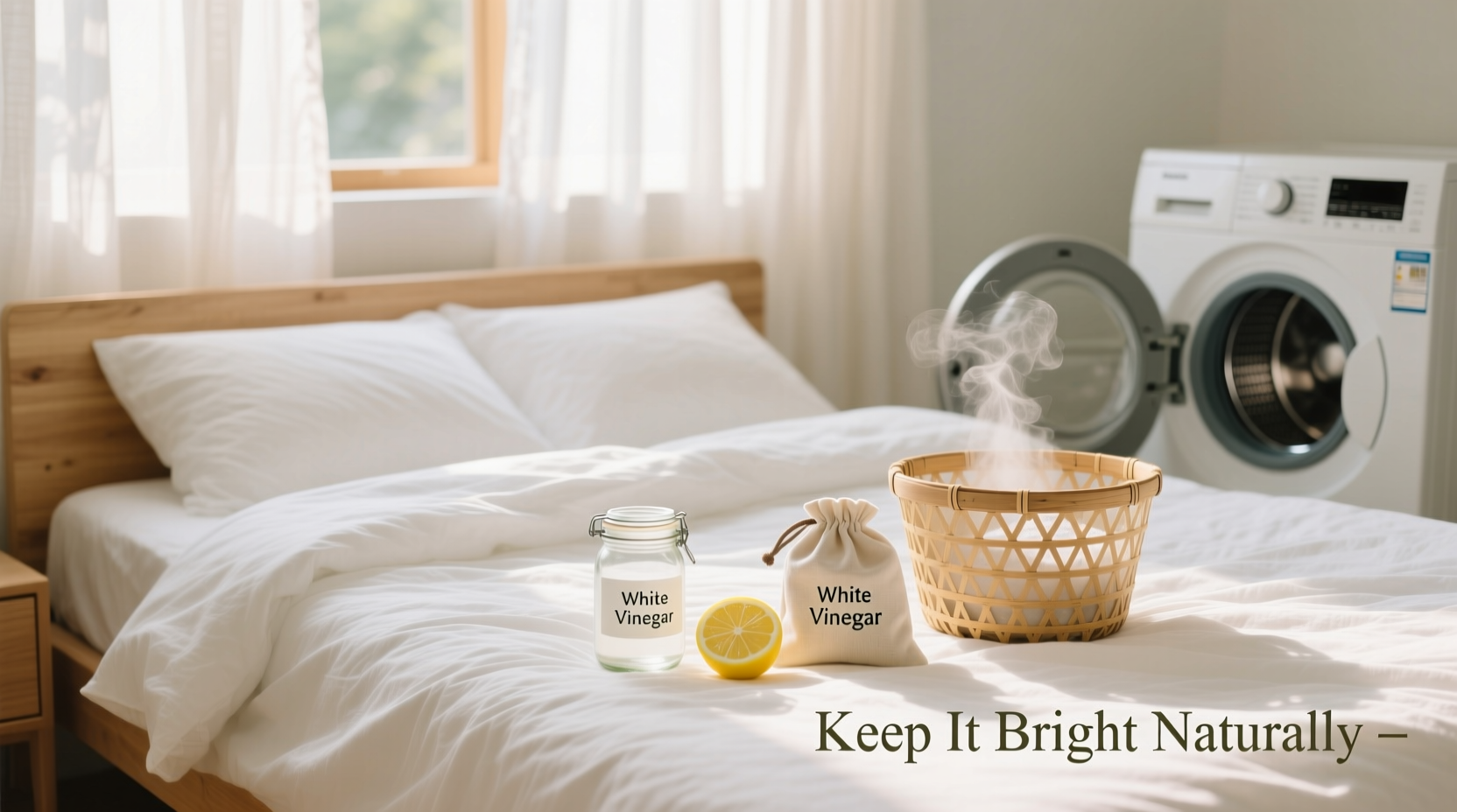 how to keep white bedding bright without bleach or harsh chemicals