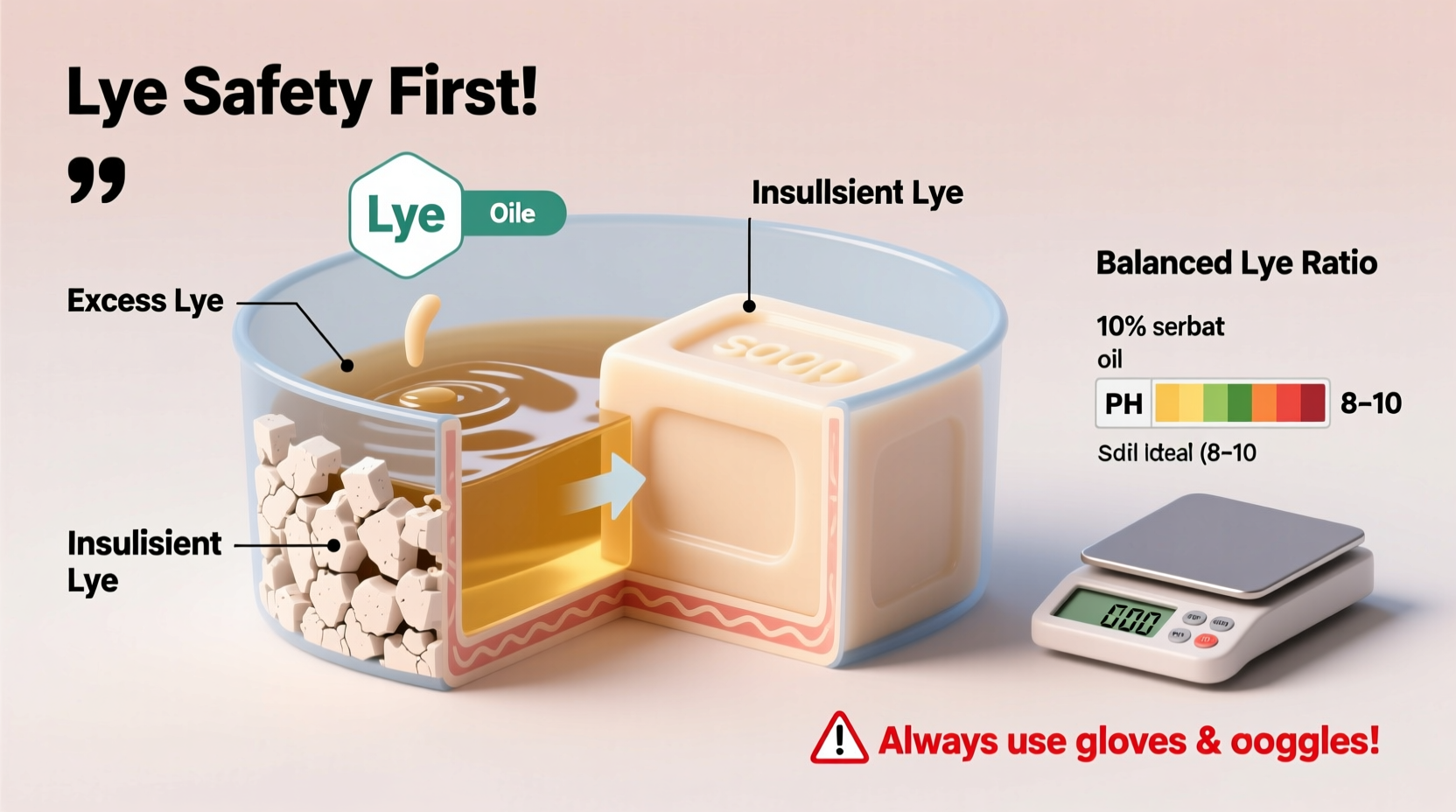 why does my homemade soap crumble and how to fix the lye ratio safely