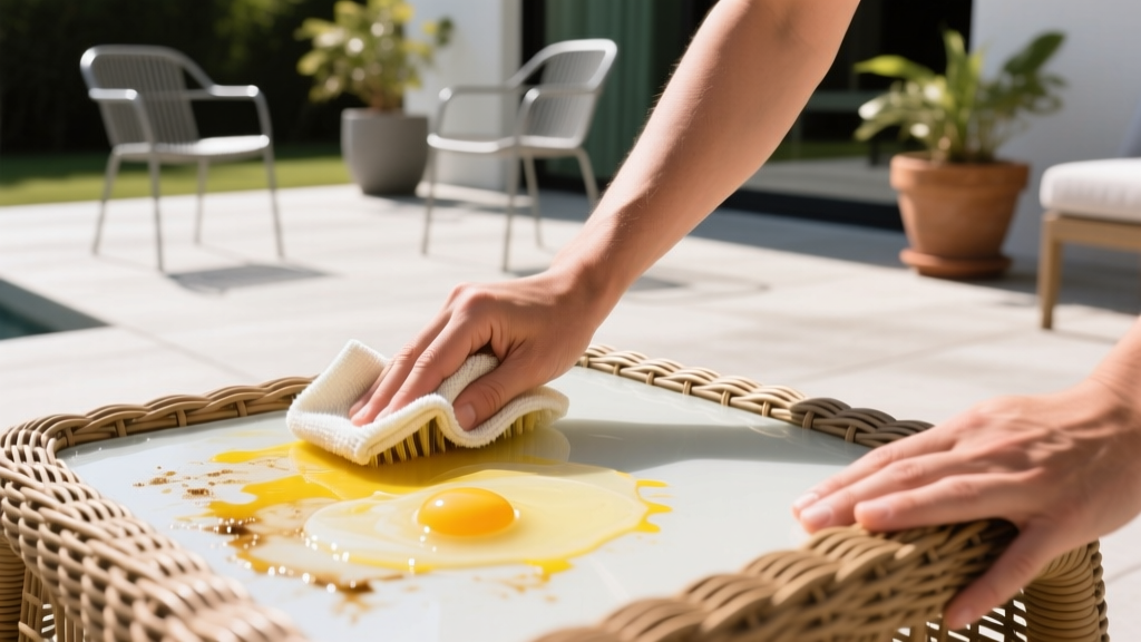 Proven: How to Get Egg Out of Patio Furniture Fast