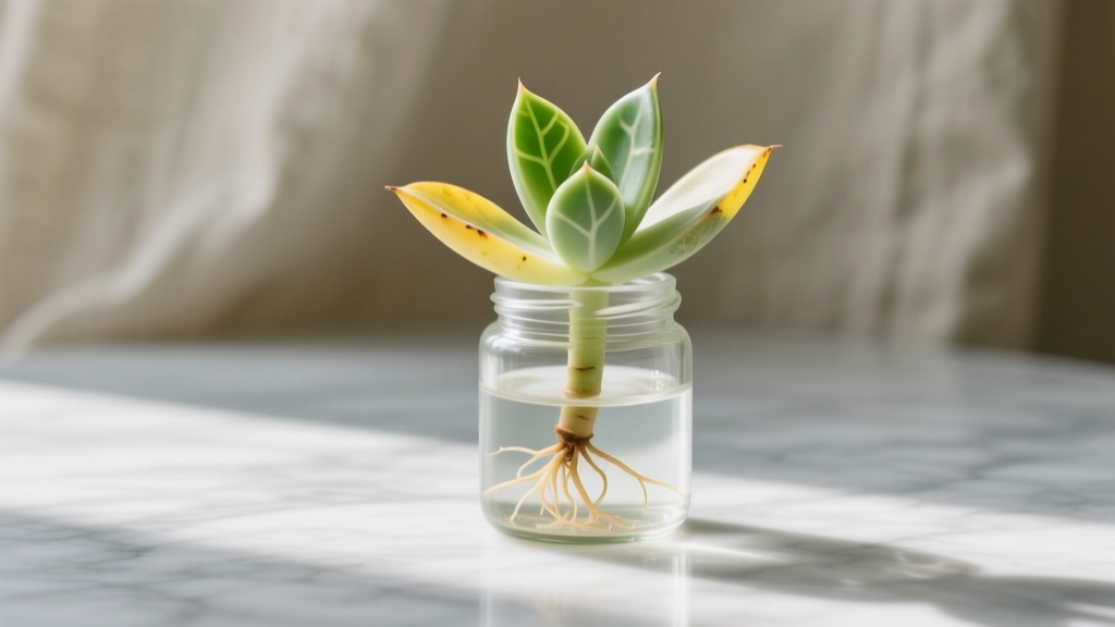 Propagate Jade Plant Cutting with Yellow Leaves