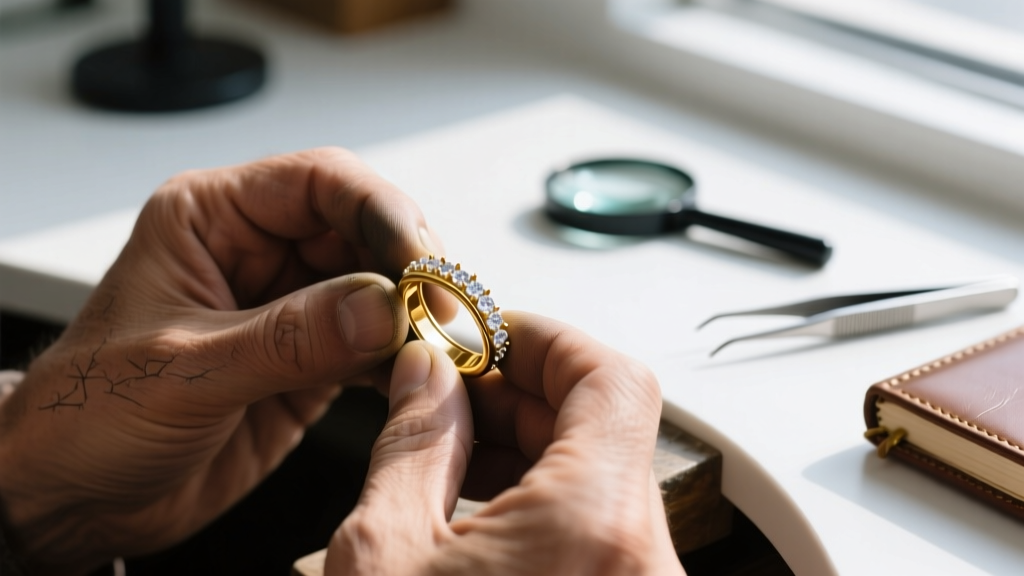 Macro shot on a jeweler