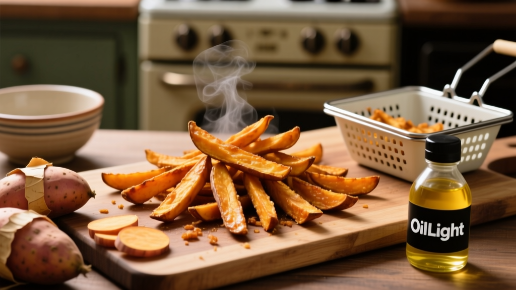 Healthy Air Fried Sweet Potato Fries (Crispy & Oil-Light)