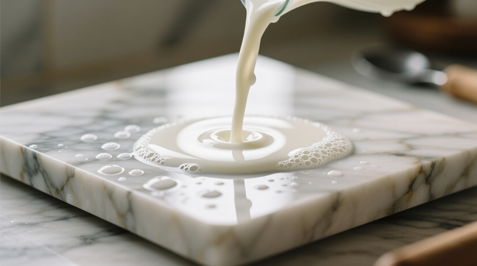how to clean marble with milk safely