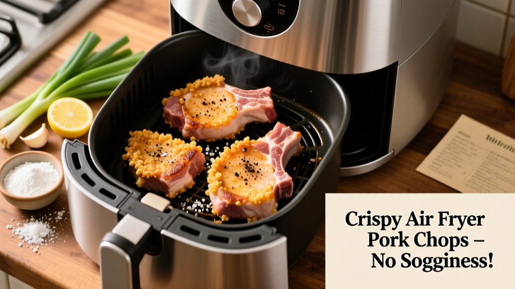 Crispy Air Fryer Pork Chops with Cornstarch (No Sogginess!)