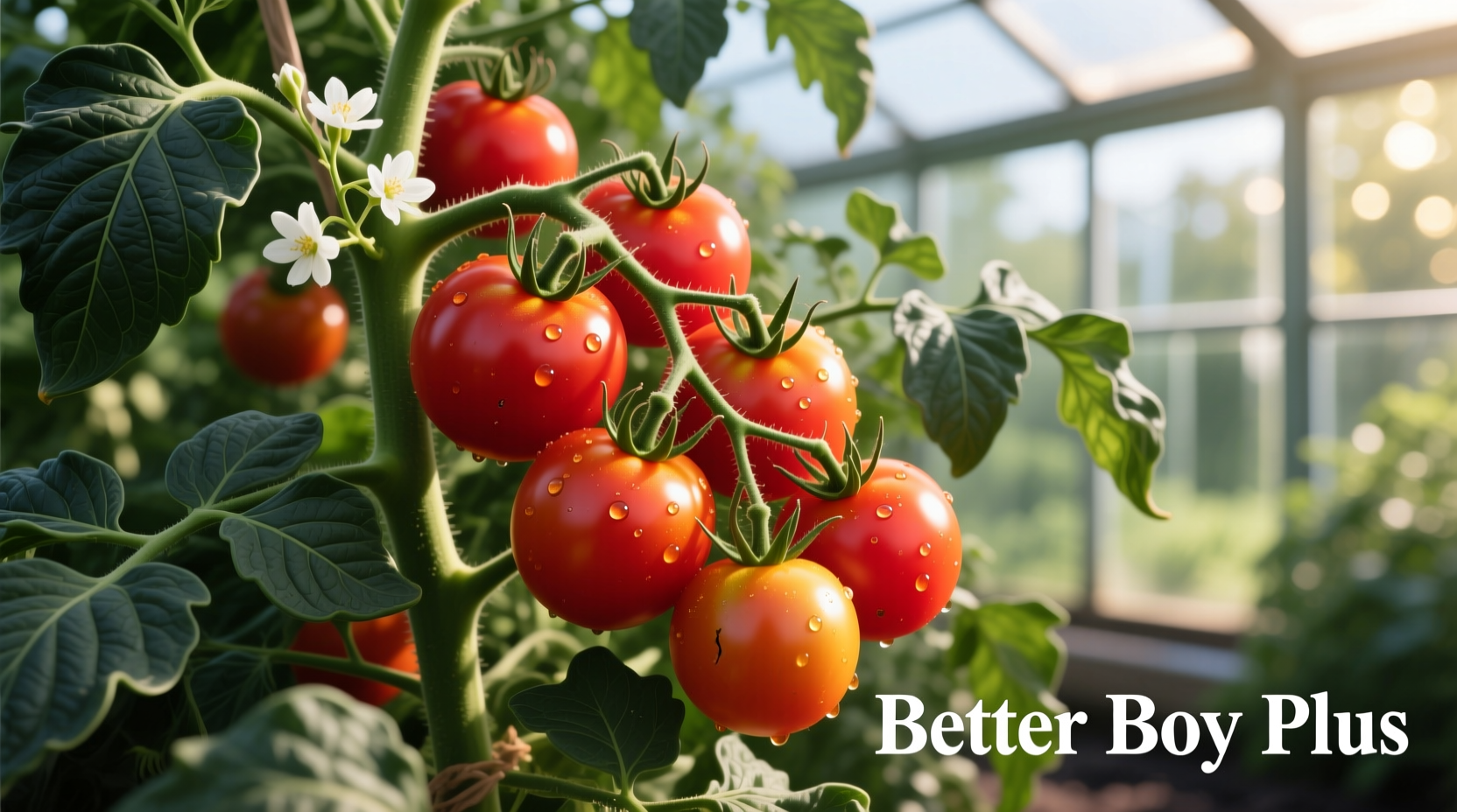 Better Boy Plus tomato plant with ripe fruit