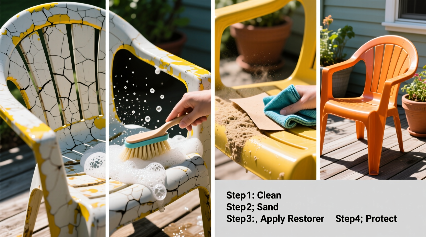 step by step guide to restoring faded plastic outdoor furniture
