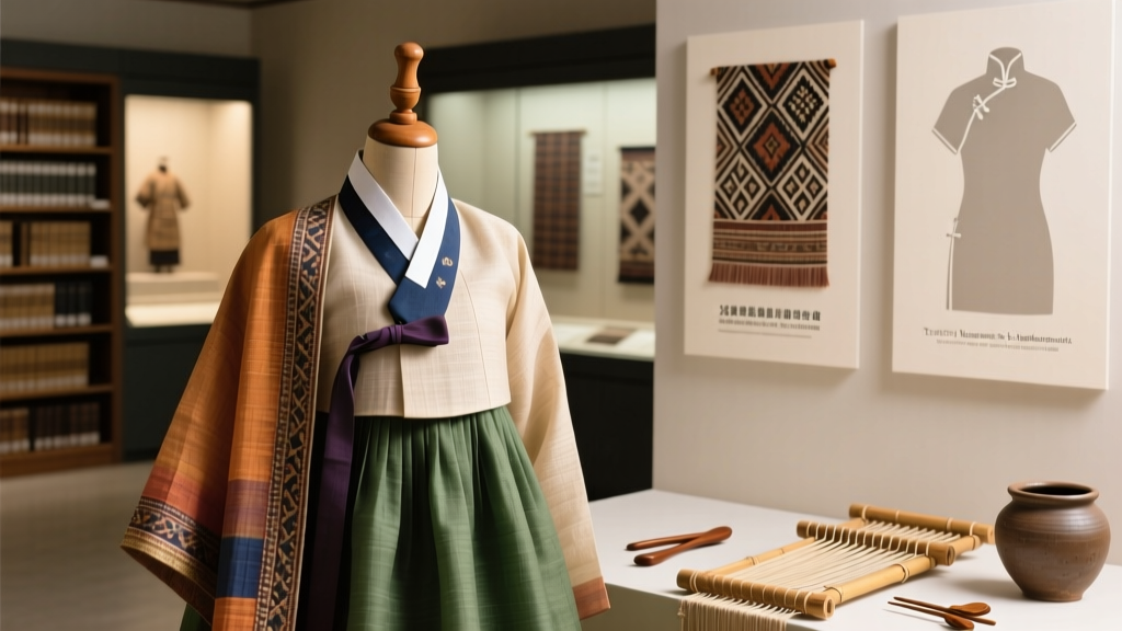 Korean Hanbok Ramie Weaving And Natural Dye Processes