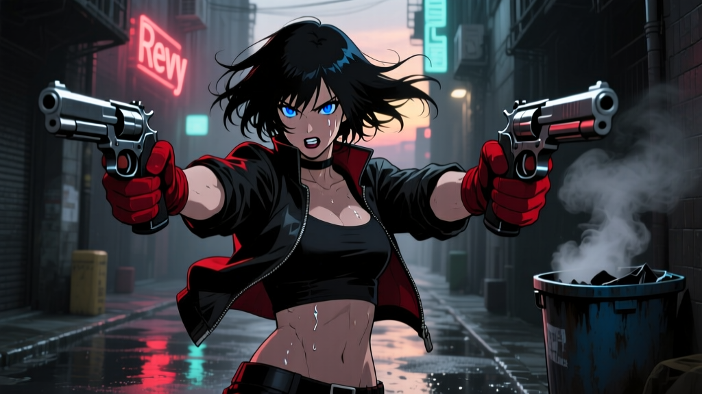 Revy Dual-Wielding in Black Lagoon: Trauma