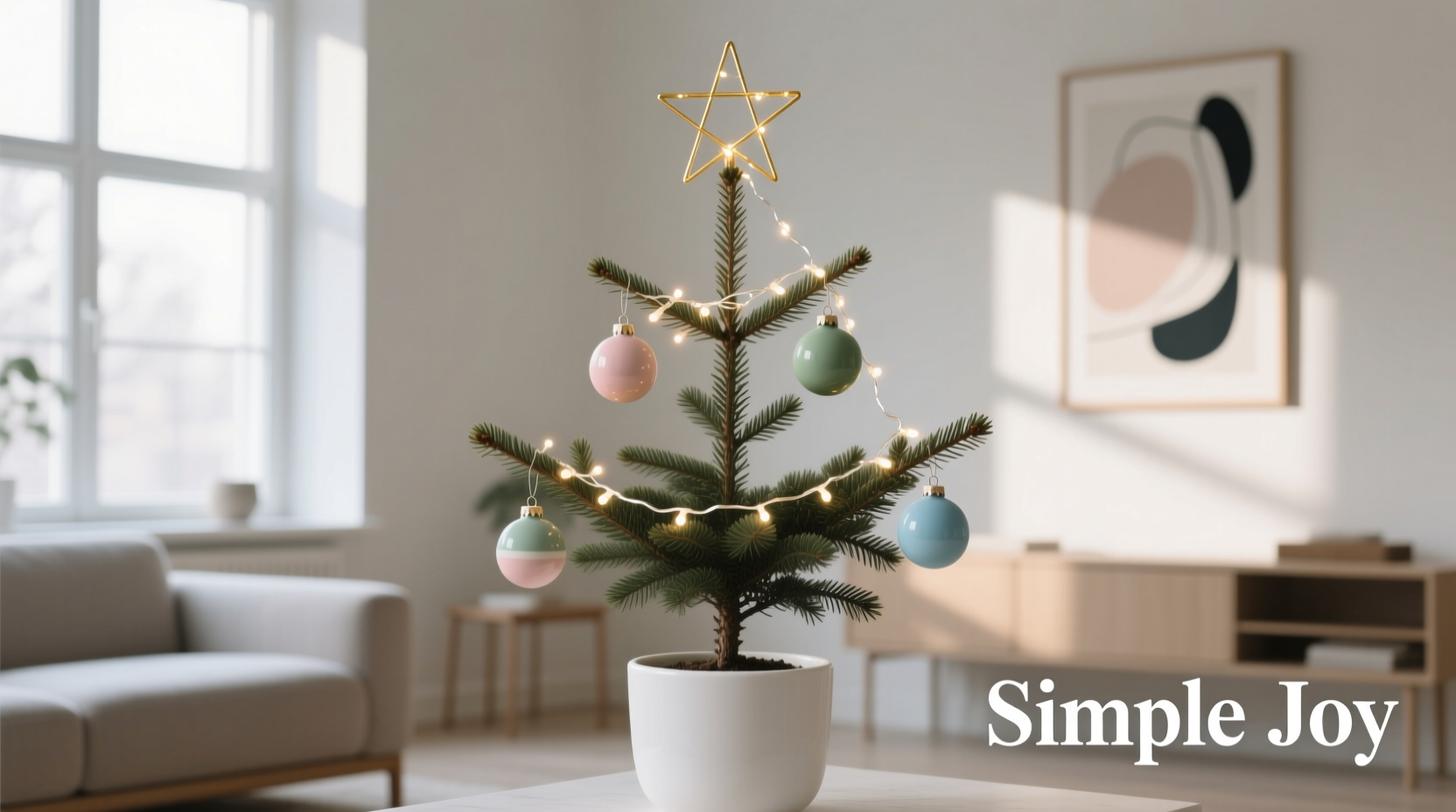 how to make a minimalist christmas tree look festive but not bare