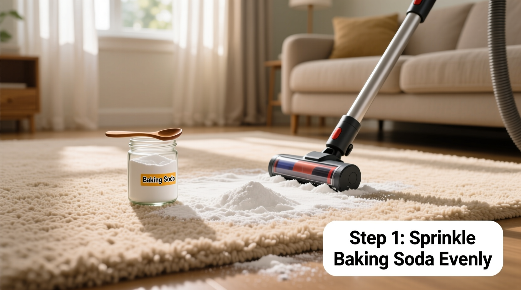 How To Naturally Deodorize A Smelly Carpet With Baking Soda