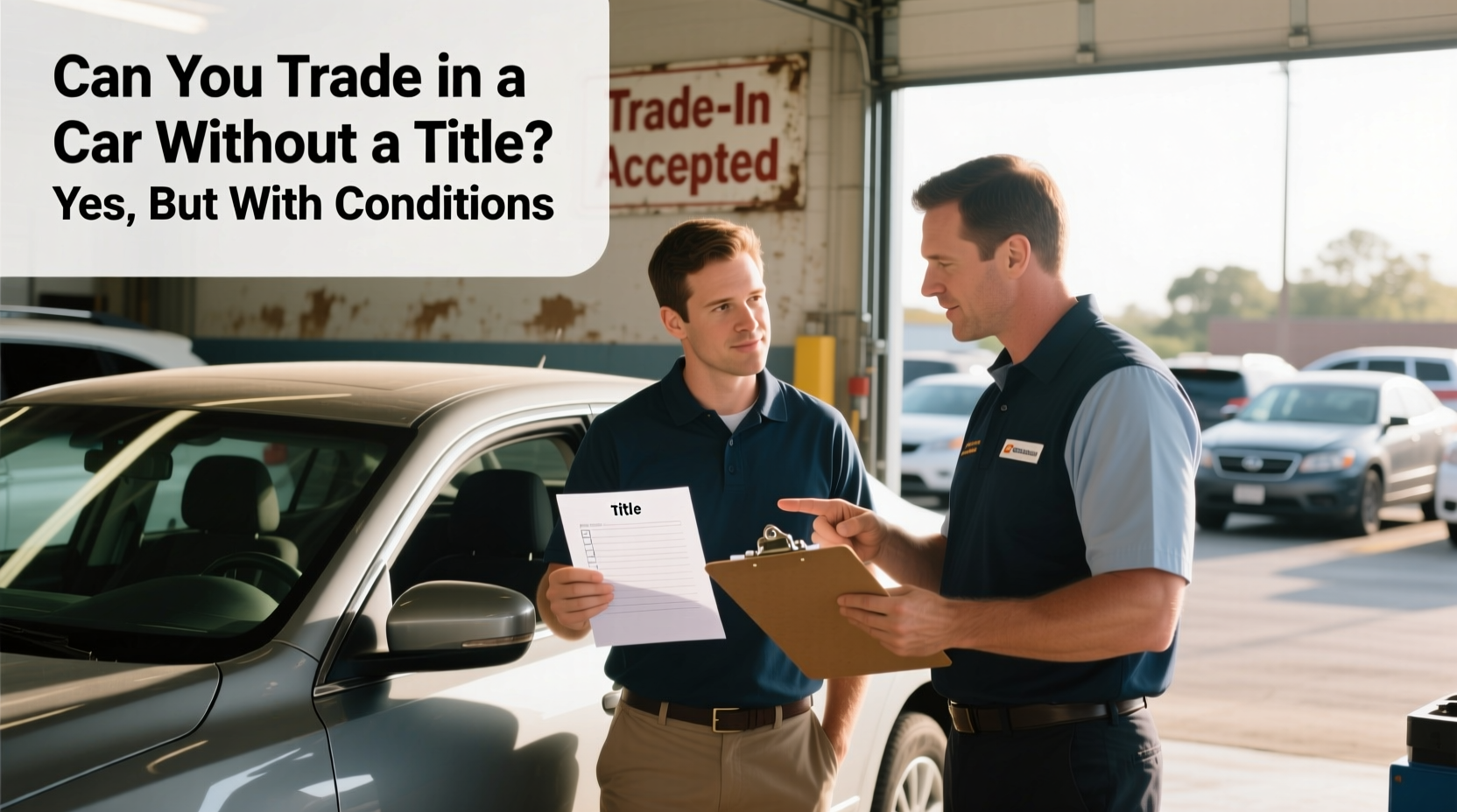 can you trade in a car without a title