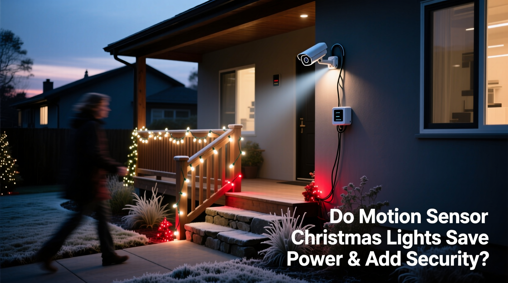 do motion sensor christmas lights save power and add security