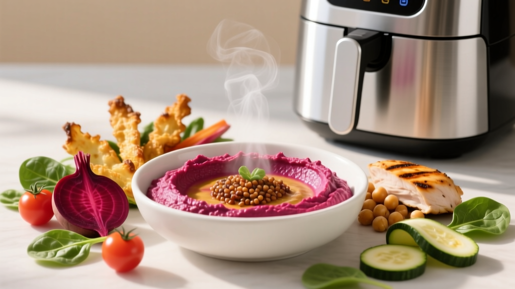 Air Fryer Roasted Beetroot Hummus: 18g Protein, 0 Added O...