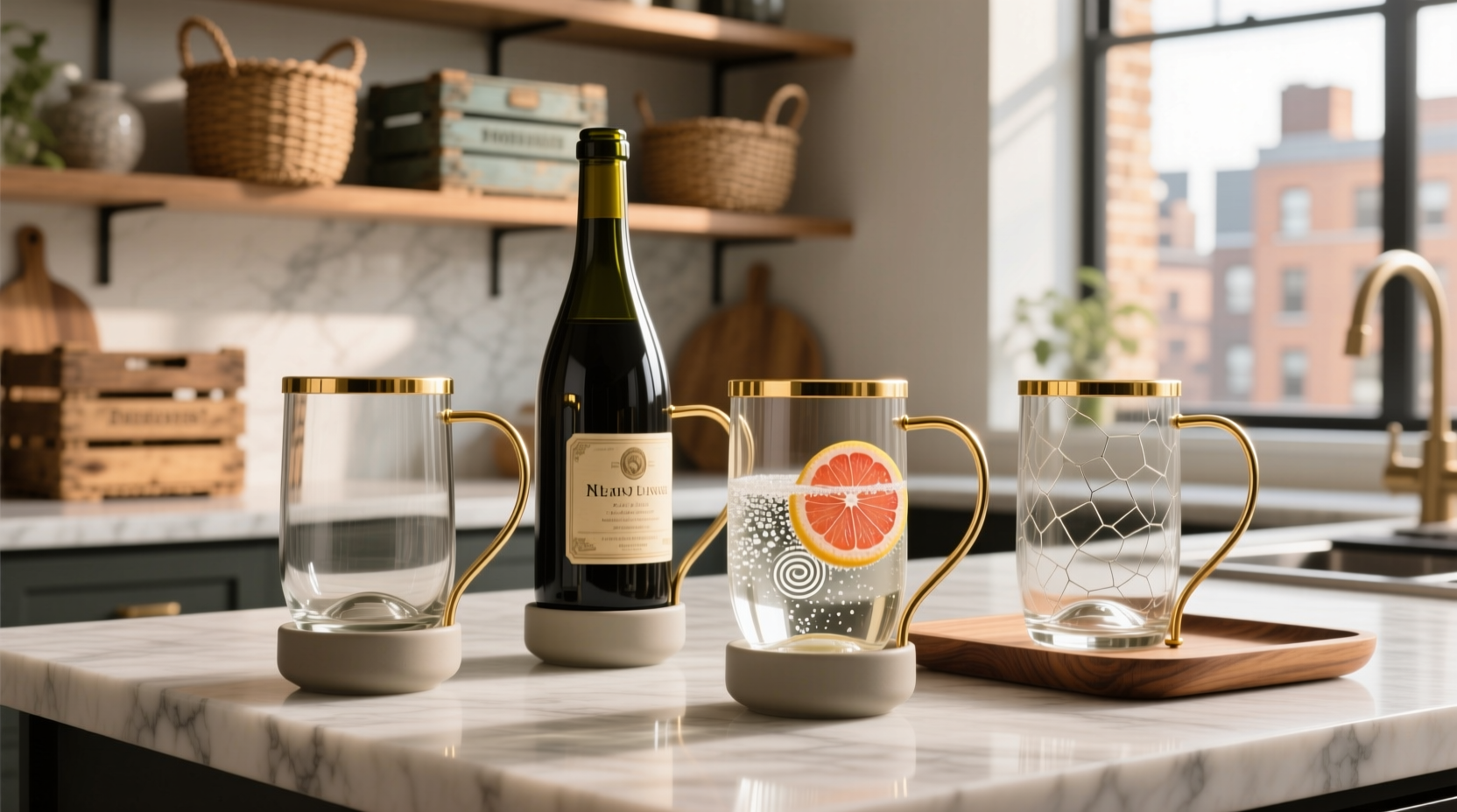 recycle wine bottles into swanky cups