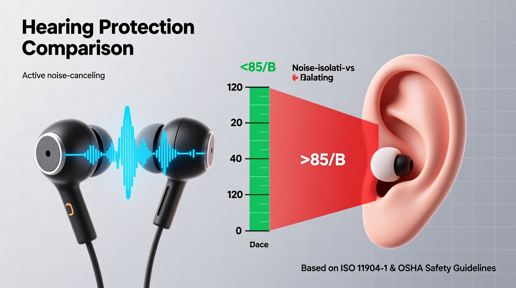 noise canceling earbuds vs noise isolating which protects hearing better