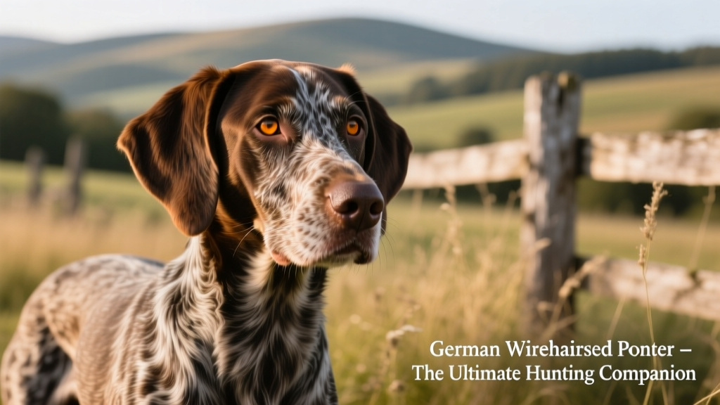 German wire haired pointer portrait, brindle
