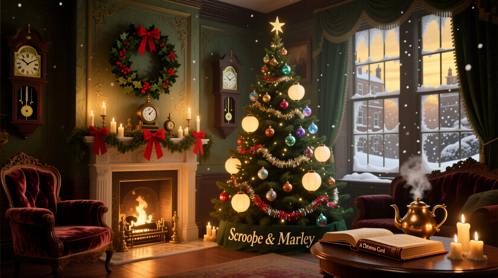 a christmas carol decorations