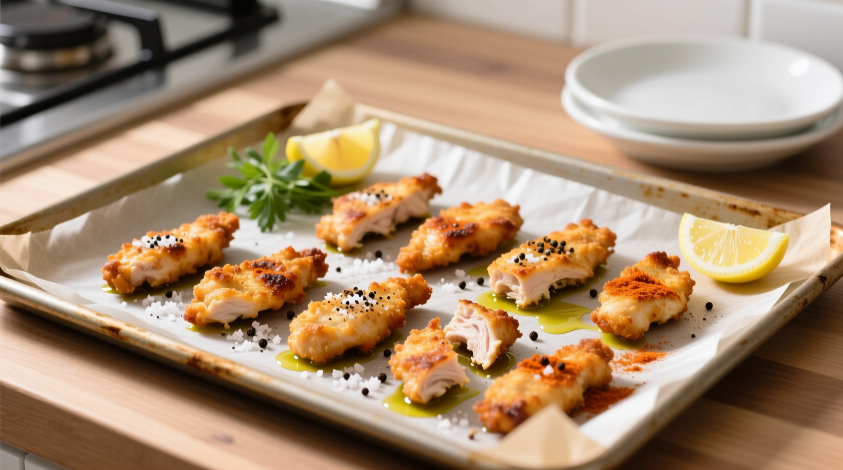 how to cook chicken strips in the oven