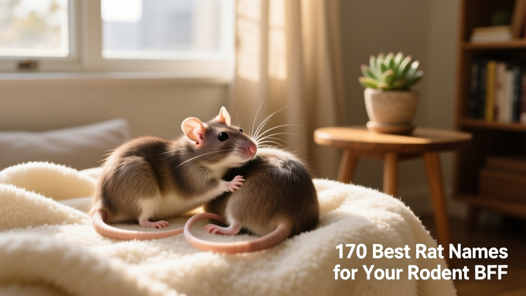 Two bonded pet rats grooming each other on a soft fleece blanket