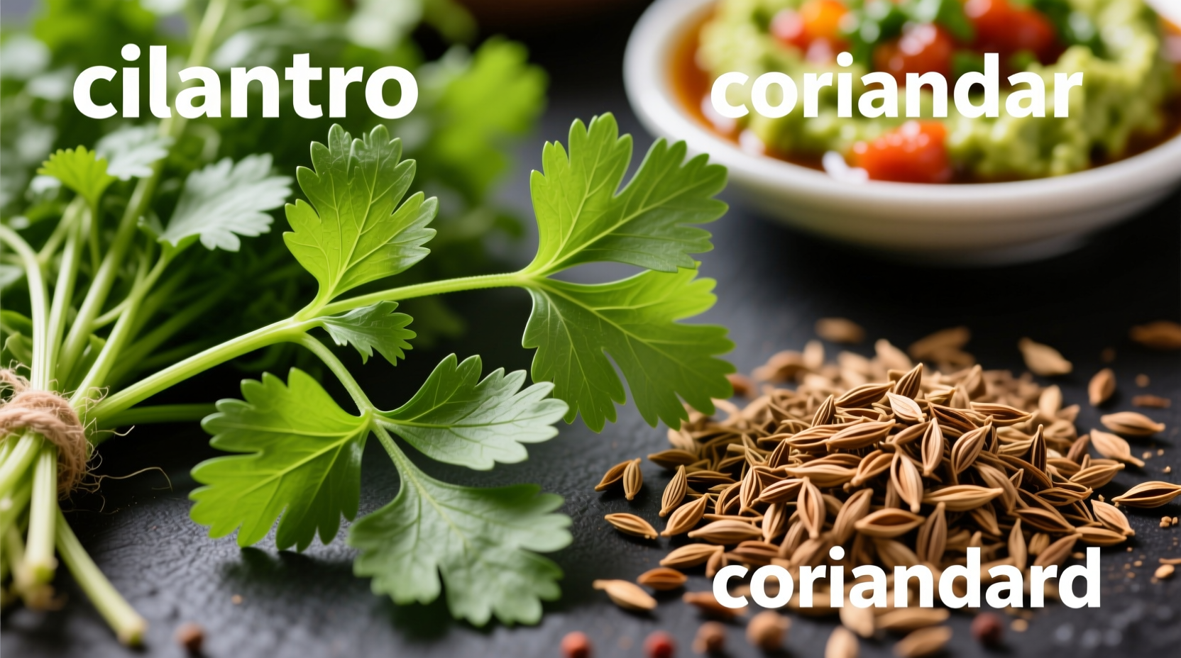 Frischer Koriander im Vergleich zu welkem