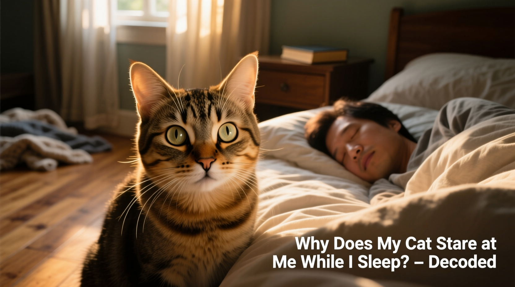why does my cat stare at me while i sleep possible reasons decoded