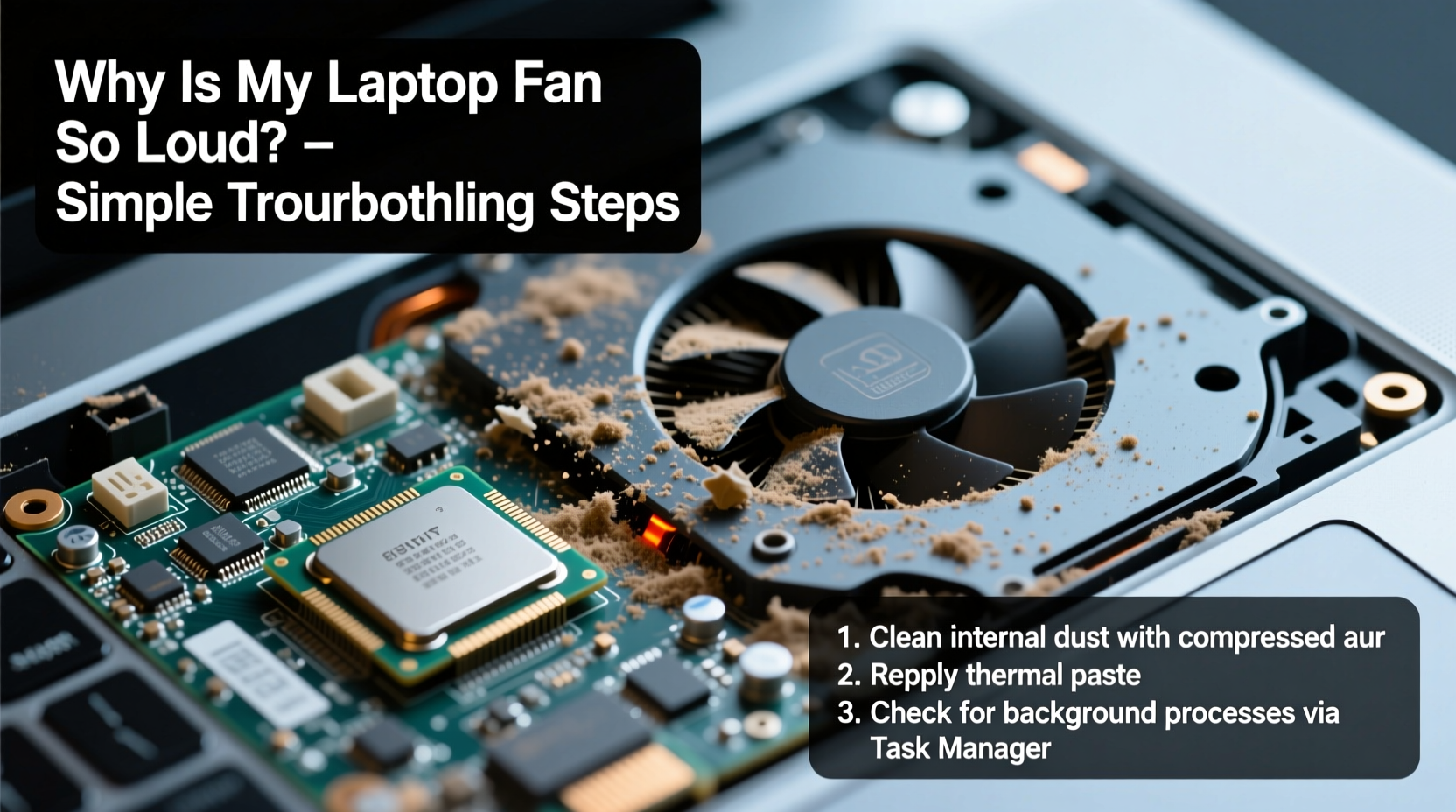 why is my laptop fan so loud suddenly causes and simple troubleshooting steps