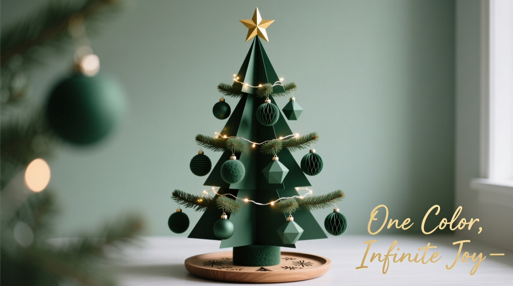 how to create a themed christmas tree using only one color palette