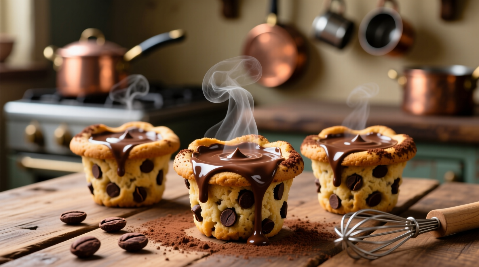 hot chocolate cookie cups