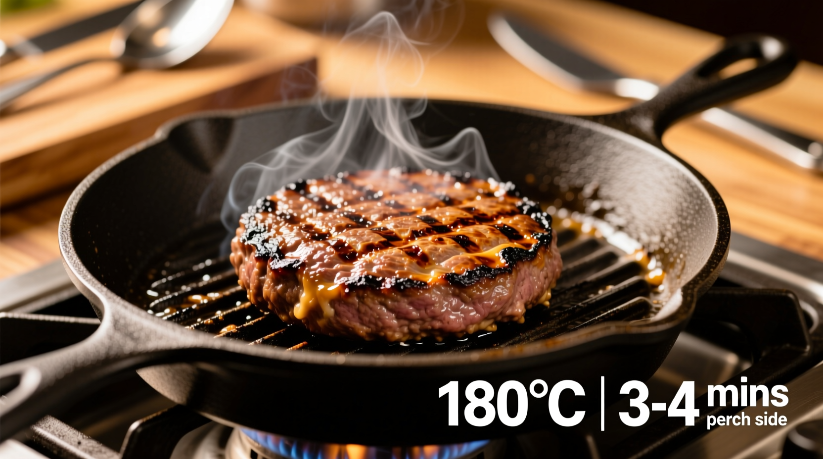 what heat to cook burger