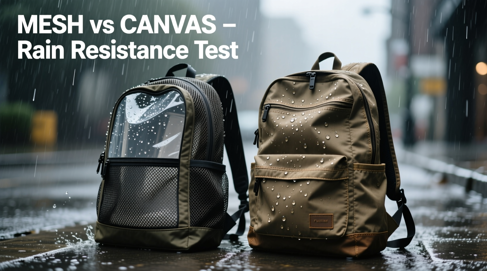 mesh backpack vs canvas which holds up better in rain