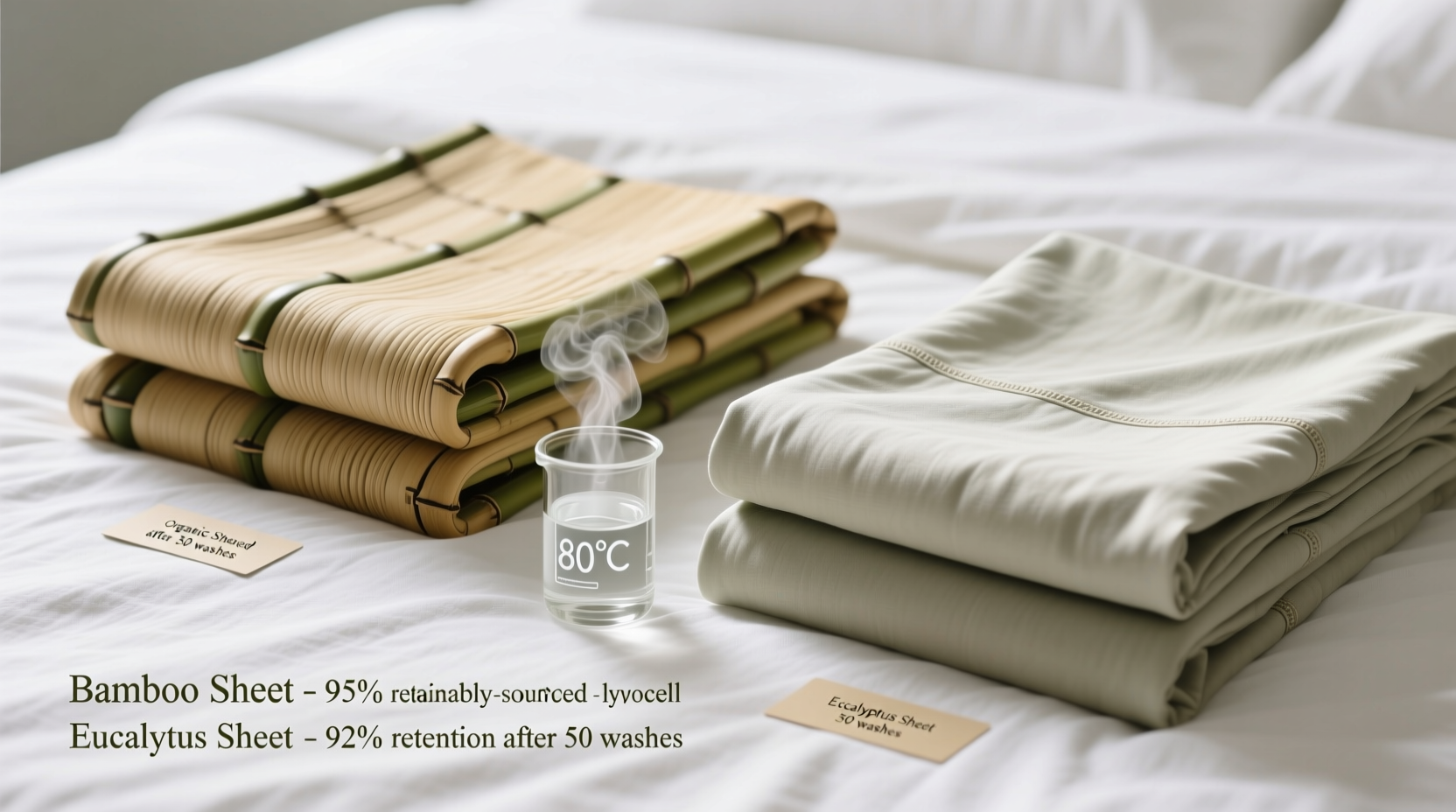 bamboo vs eucalyptus sheets hot water wash test