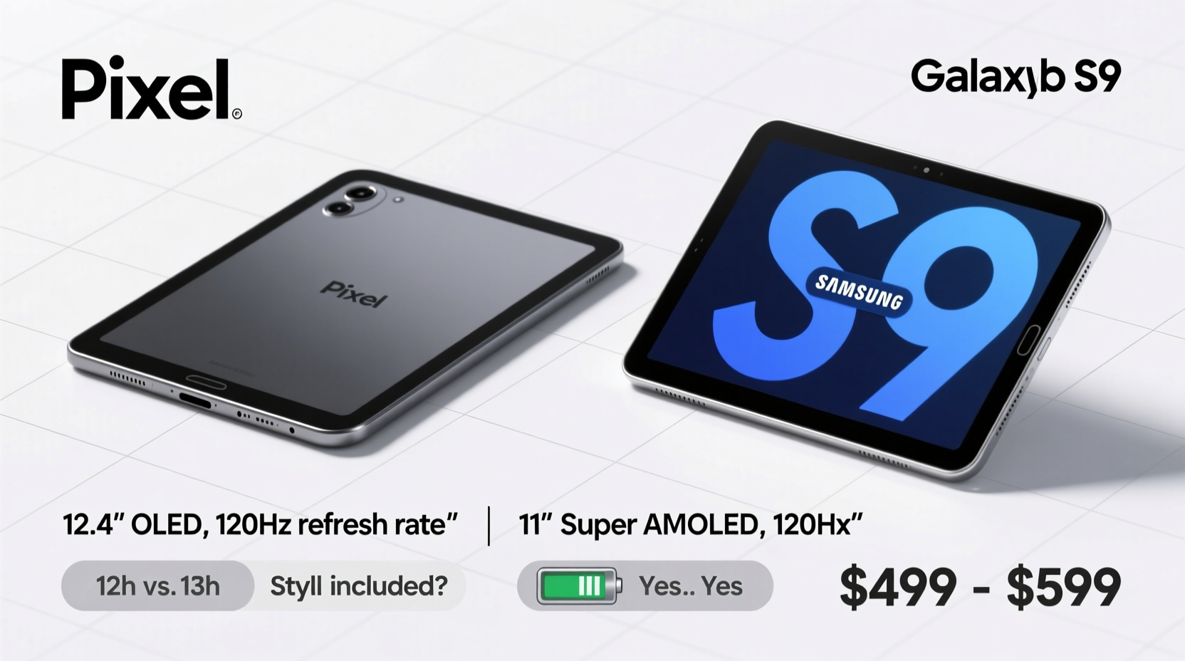 google pixel tablet vs samsung tab s9 which android slate offers better value
