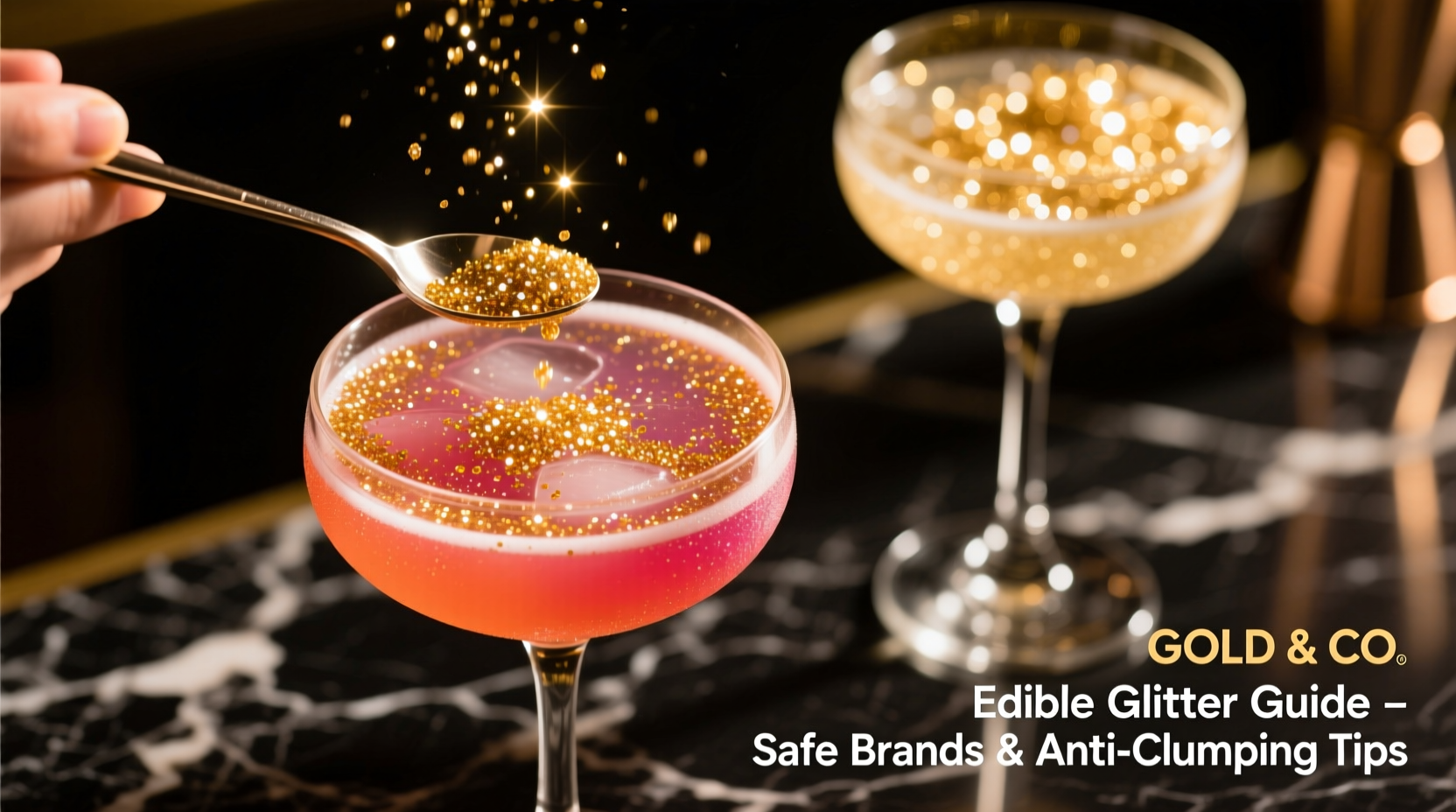 edible glitter in cocktails safe brands and how to prevent clumping
