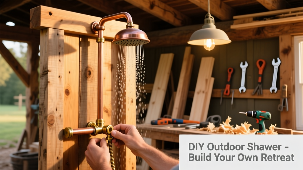 DIY Outdoor Shower: Build a Rustic Wood & Copper Shower