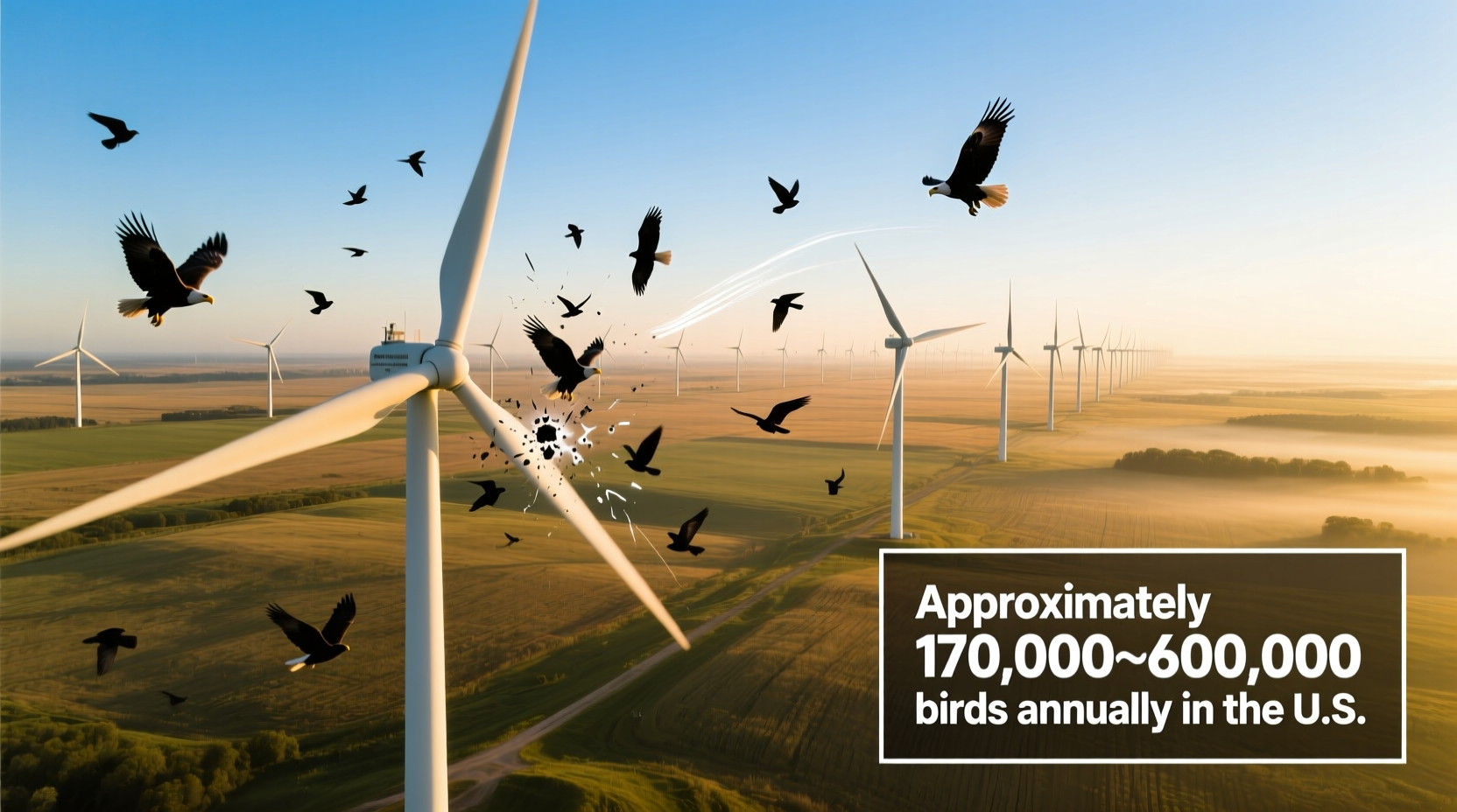 how many birds killed by wind turbines