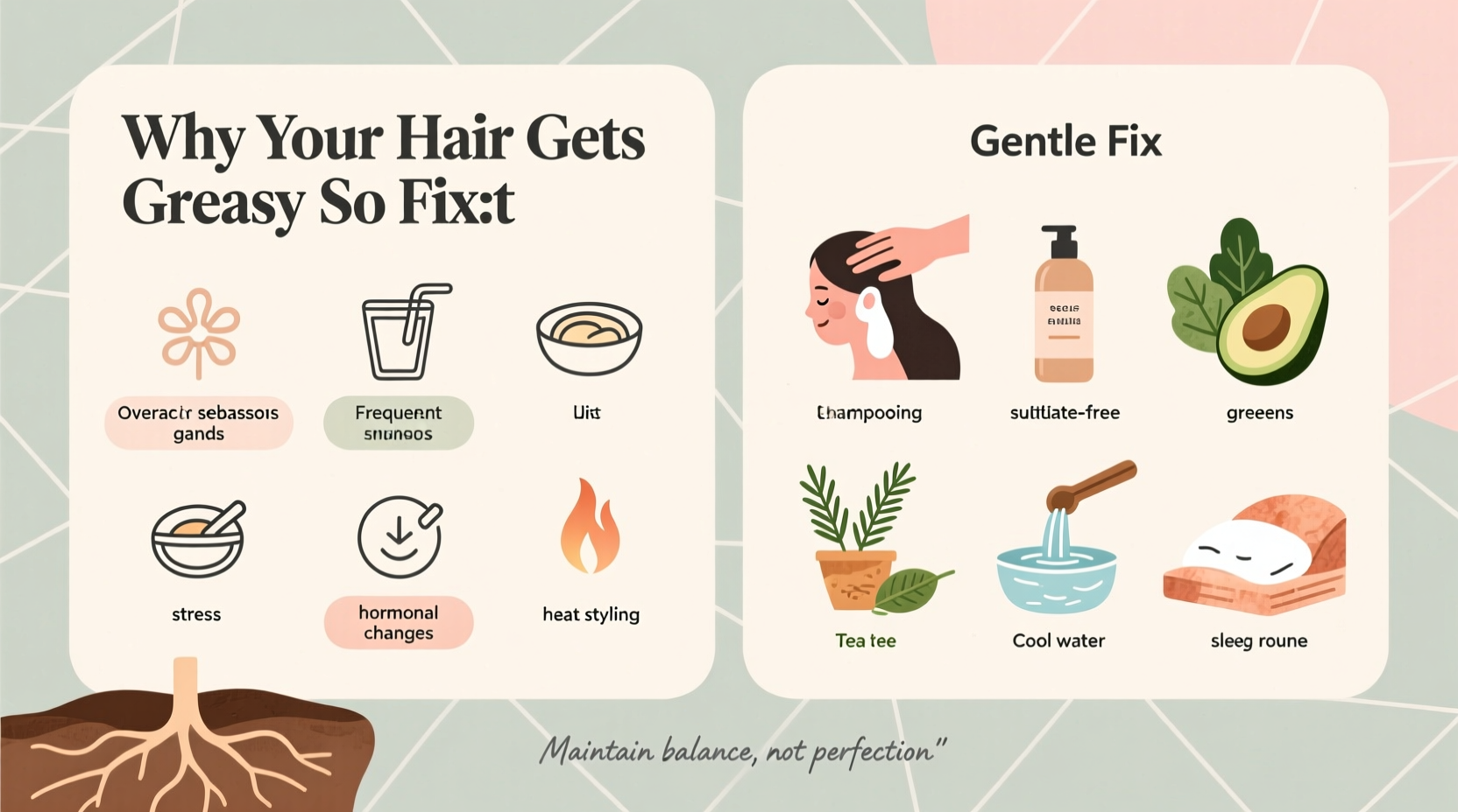 why does my hair get greasy so fast possible causes and gentle fixes