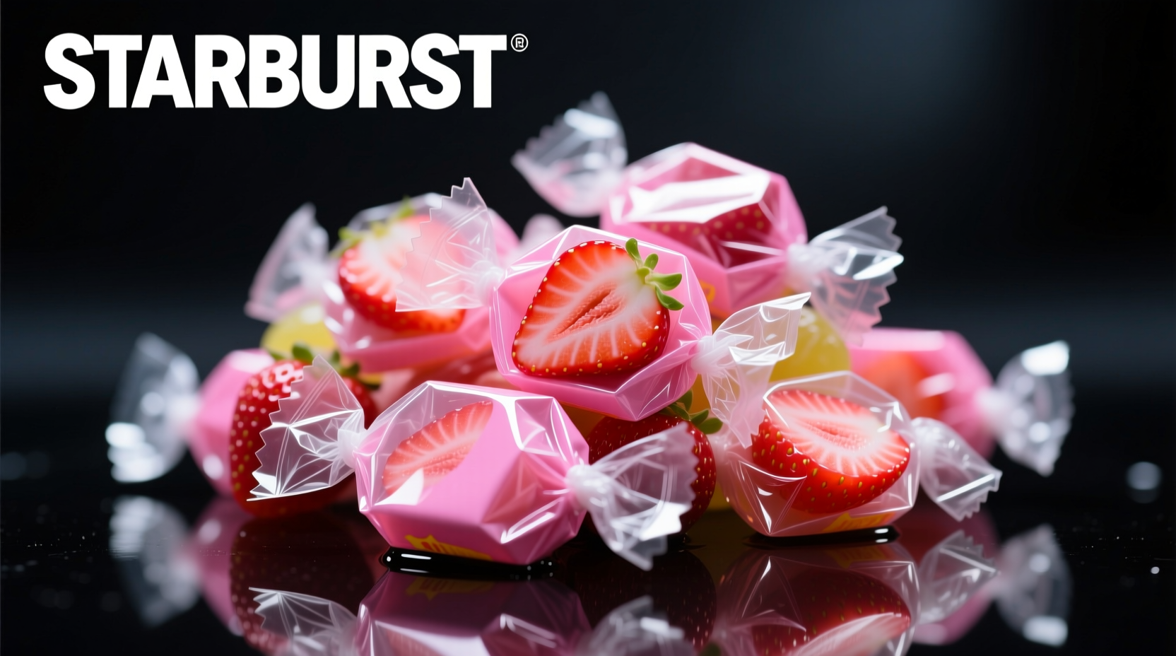 Assortierte Starburst mit rosa Himbeergeschmack