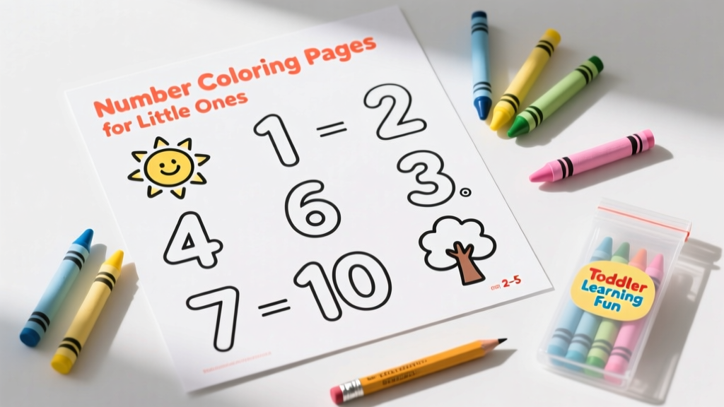 Easy To Learn Number Coloring Pages For Your Little Ones: Developmentally Smart, Safety-Tested Activities for Ages 2–6