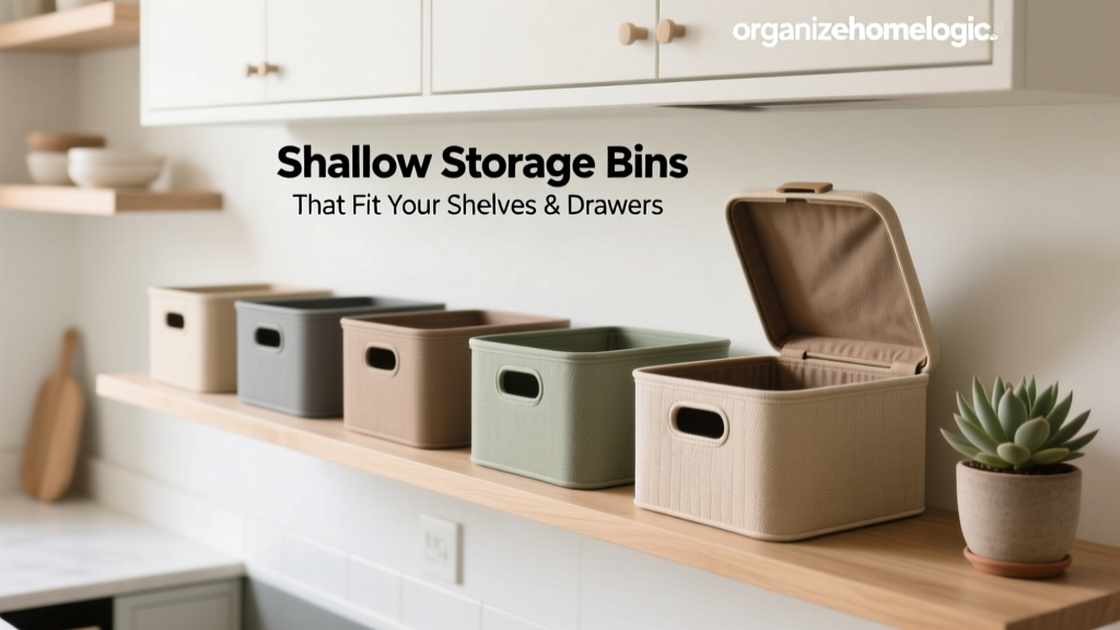 Shallow Storage Bins That Fit Your Shelves & Drawers