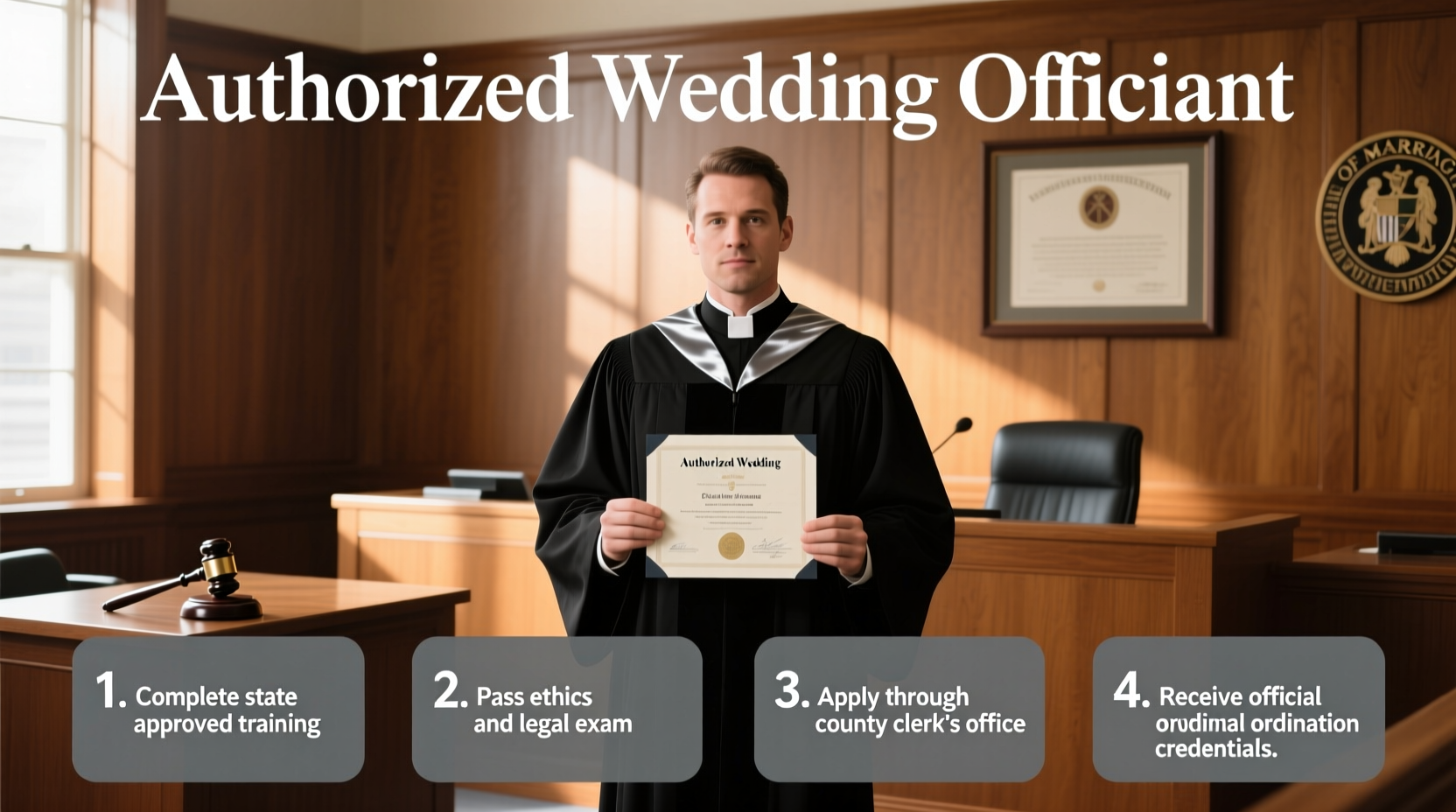 how to get ordained to officiate a wedding